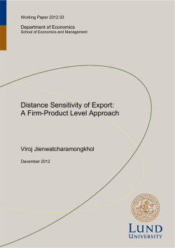 Distance Sensitivity of Export: A Firm-Product Level Approach