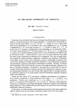 ON THE SHAPE ASPHERICITY OF COMPACTA 1. INTRODUCTION