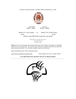 MONACAN HIGH SCHOOL`S WORK WEEK BASKETBALL CAMP