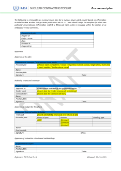 Procurement plan template