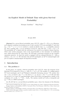 An Explicit Model of Default Time with given Survival Probability&lowast; 1