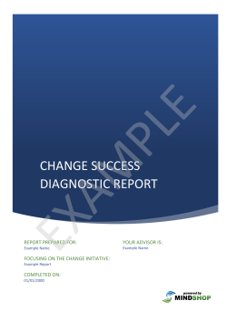 CHANGE SUCCESS DIAGNOSTIC REPORT