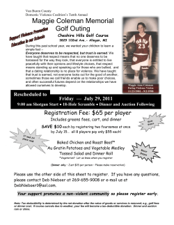 First annual - The Domestic Violence Coalition, Inc.