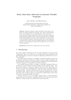 Static Data Race Detection in SystemC Parallel