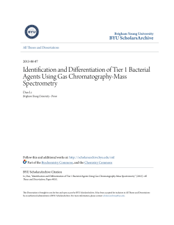 Identification and Differentiation of Tier 1 Bacterial Agents Using Gas