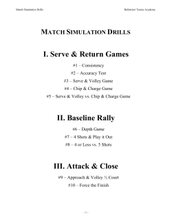 Match Simulation Drills