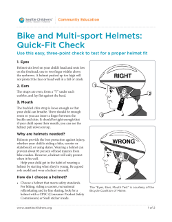 Bike and Multi-sport Helmets: Quick-Fit Check