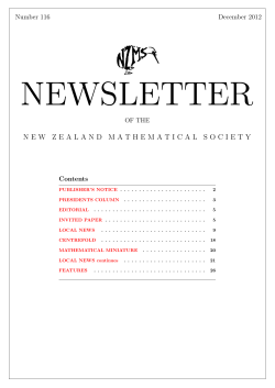new zealand mathematical society