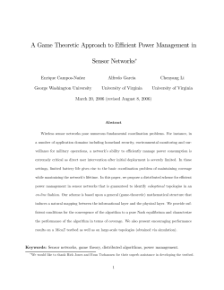 A Game Theoretic Approach to Efficient Power Management in