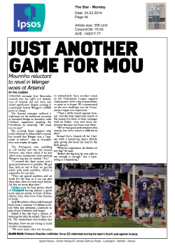 JUST ANOTHER GAME FOR MOU