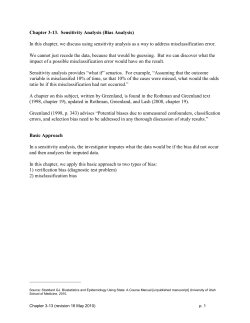 Sensitivity Analysis