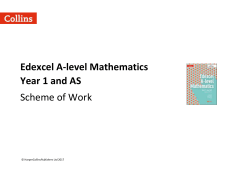 Edexcel A-level Mathematics Year 1 and AS
