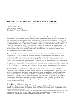 chatting in online games as an example of virtual