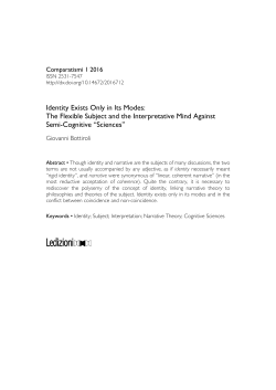 Identity Exists Only in Its Modes: The Flexible Subject
