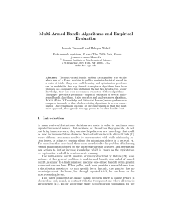 Multi-Armed Bandit Algorithms and Empirical Evaluation