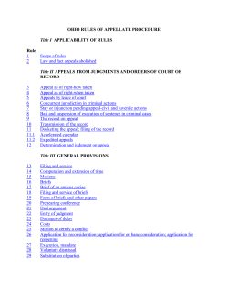 Ohio Rules of Appellate Procedure
