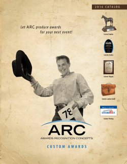 Let ARC produce awards for your next event! CUSTOM