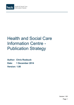 Publication Strategy