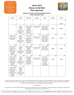 March 2015 Dance in the Rain Peer Services
