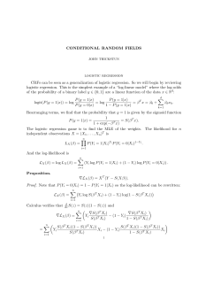 Conditional Random Fields as a generalization of