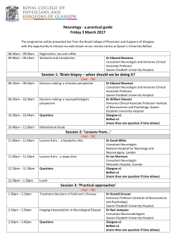 Neurology Training Day Programme March 2017