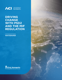 Driving Change With PSD2 And The MIF Regulation