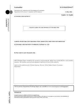 Coping with Creative Destruction: Reducing the Costs of Firm Exit