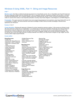Outline for Windows 8 Using XAML, Part 11: String and Image