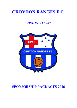 Croydon Ranges Sponsorship Packages