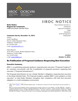 Re-Publication of Proposed Guidance Respecting Best