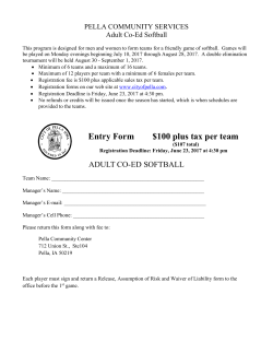 Entry Form $100 plus tax per team