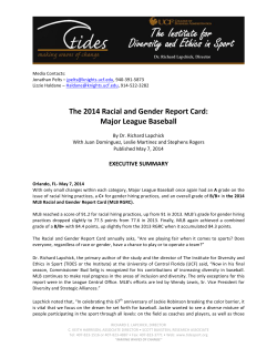 The 2014 Racial and Gender Report Card: Major League Baseball