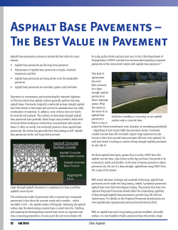 Asphalt Base Pavements &ndash; The Best Value in Pavement