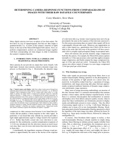 DETERMINING CAMERA RESPONSE FUNCTIONS