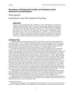 Perceptions of Relationship Conflict as Predicted by - UW