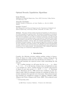 Optimal Security Liquidation Algorithms
