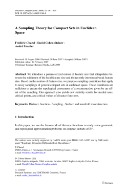 A Sampling Theory for Compact Sets in Euclidean Space