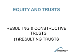 Implied resulting and constructive trusts