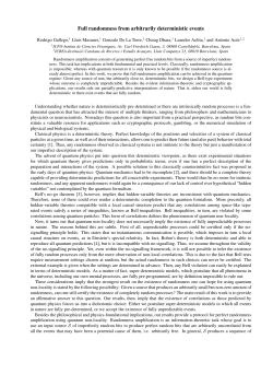 Full randomness from arbitrarily deterministic events