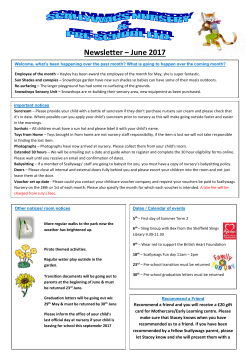 Newsletter - Scallywags Nursery