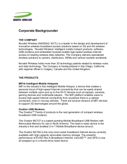 Corporate Backgrounder