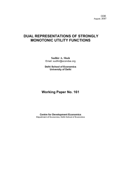 dual representations of strongly monotonic utility functions