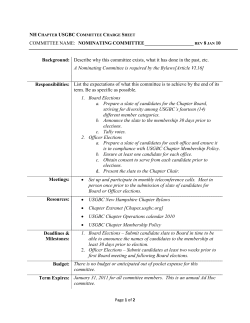 NOMINATING COMMITTEE Background