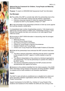 National Service Framework for Children, Young