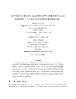 Information Theory, Evolutionary Computation, and