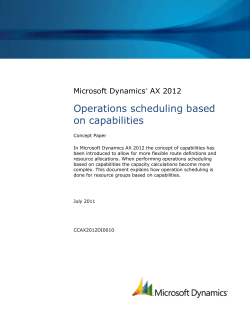 Operations scheduling based on capabilities