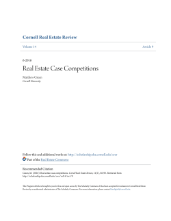 Real Estate Case Competitions - The Scholarly Commons
