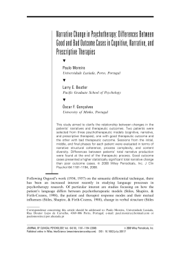 Narrative change in psychotherapy: differences between good and