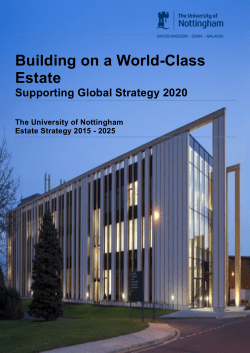 Estates Strategy - University of Nottingham