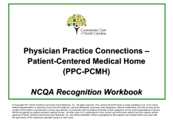 2008 PCMH Workbook - Community Care of North Carolina